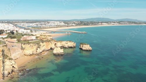 Wallpaper Mural Mouth of Ribeira de Bensafrim, Lagos, Algarve. Aerial forward Torontodigital.ca