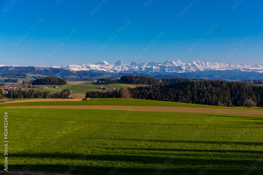 Obraz premium aussicht bei junkholz nähe affoltern im emmental schweiz