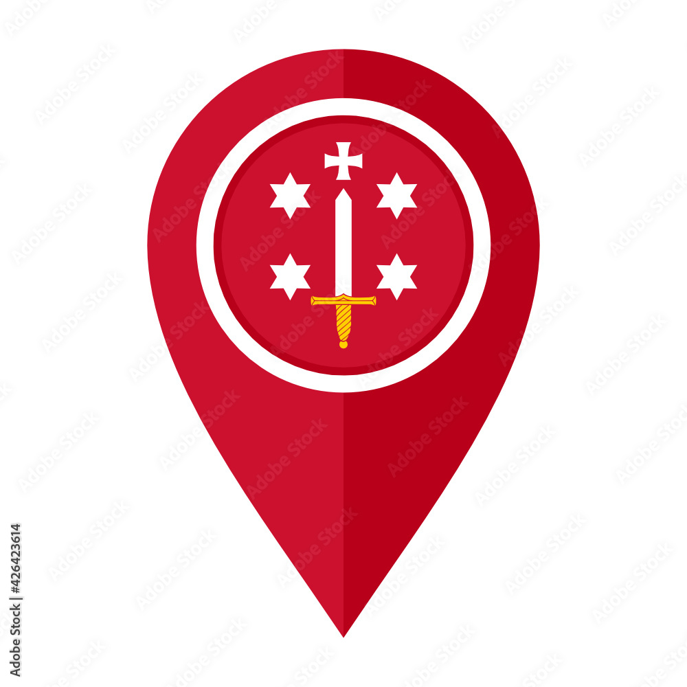 flat map marker icon with haarlem flag isolated on white background flat map marker icon with haarlem flag isolated on white background