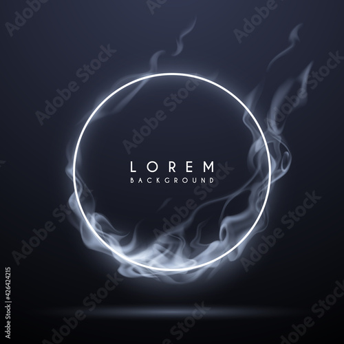 White ring with smoke effect