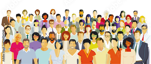 Gruppe von Personen Portrait, Team Gruppe - vector illustration	