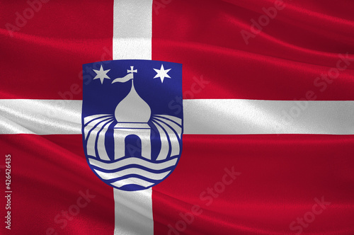 Flag of Lemvig in Central Jutland Region of Denmark photo