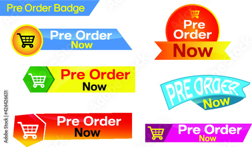 collection of Pre order Badge Template 