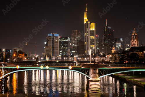 Frankfurt  Germany  at night