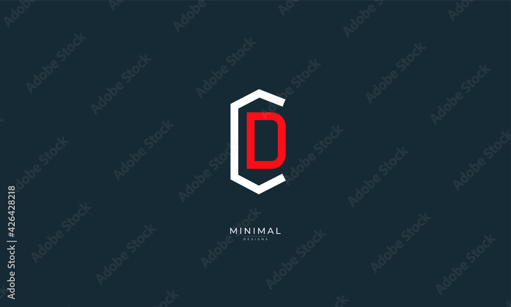Alphabet letter icon logo CD Alphabet letter icon logo CD