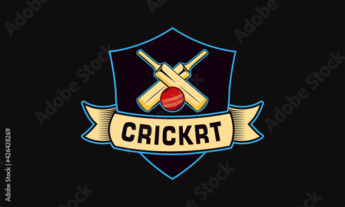 Cricket league logo. Creative cricket icon logo vector.