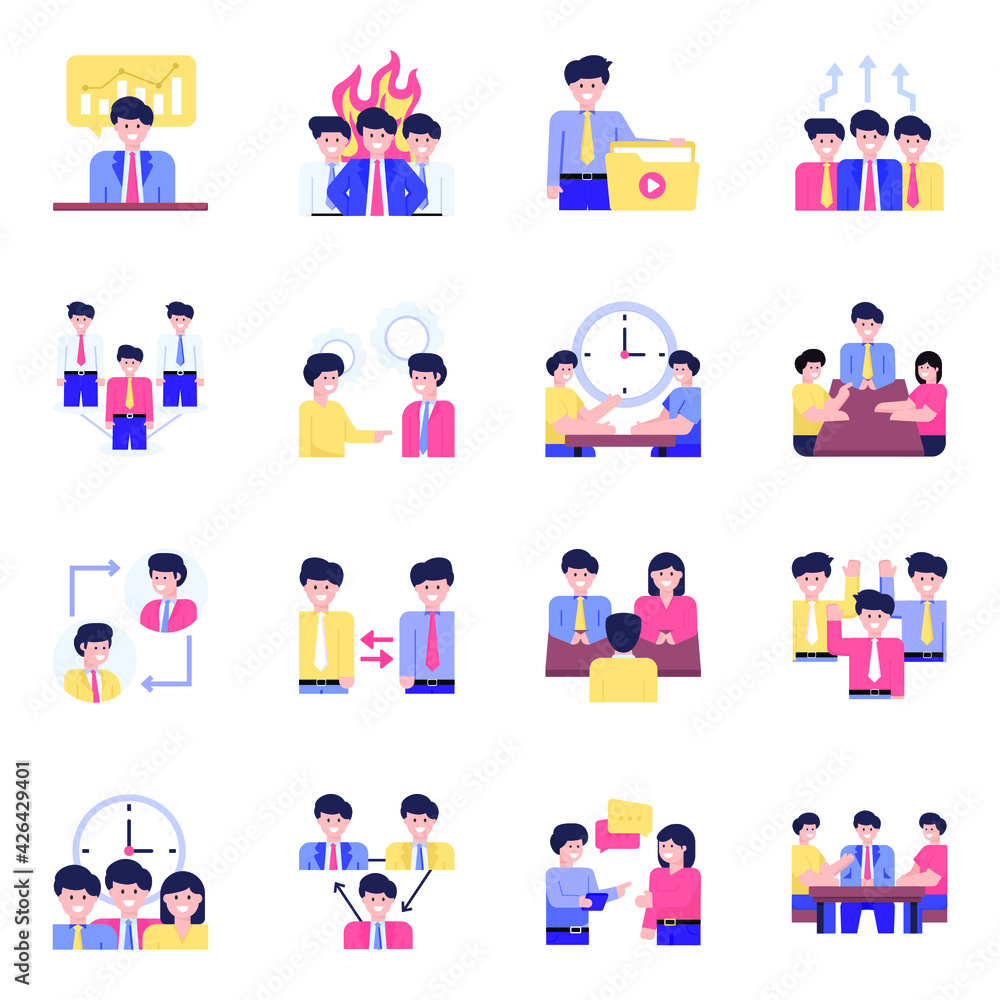 
Project Management Flat Characters Pack

