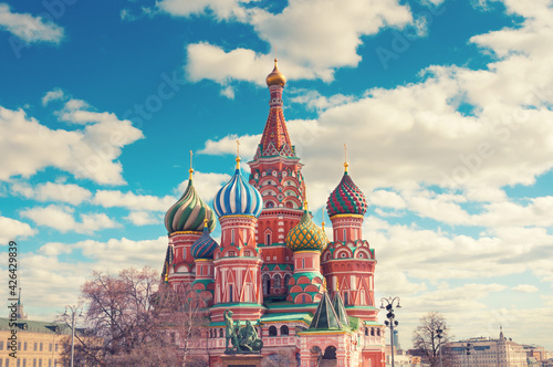 Saint Basil's Cathedral at Red Square in Moscow, Russia