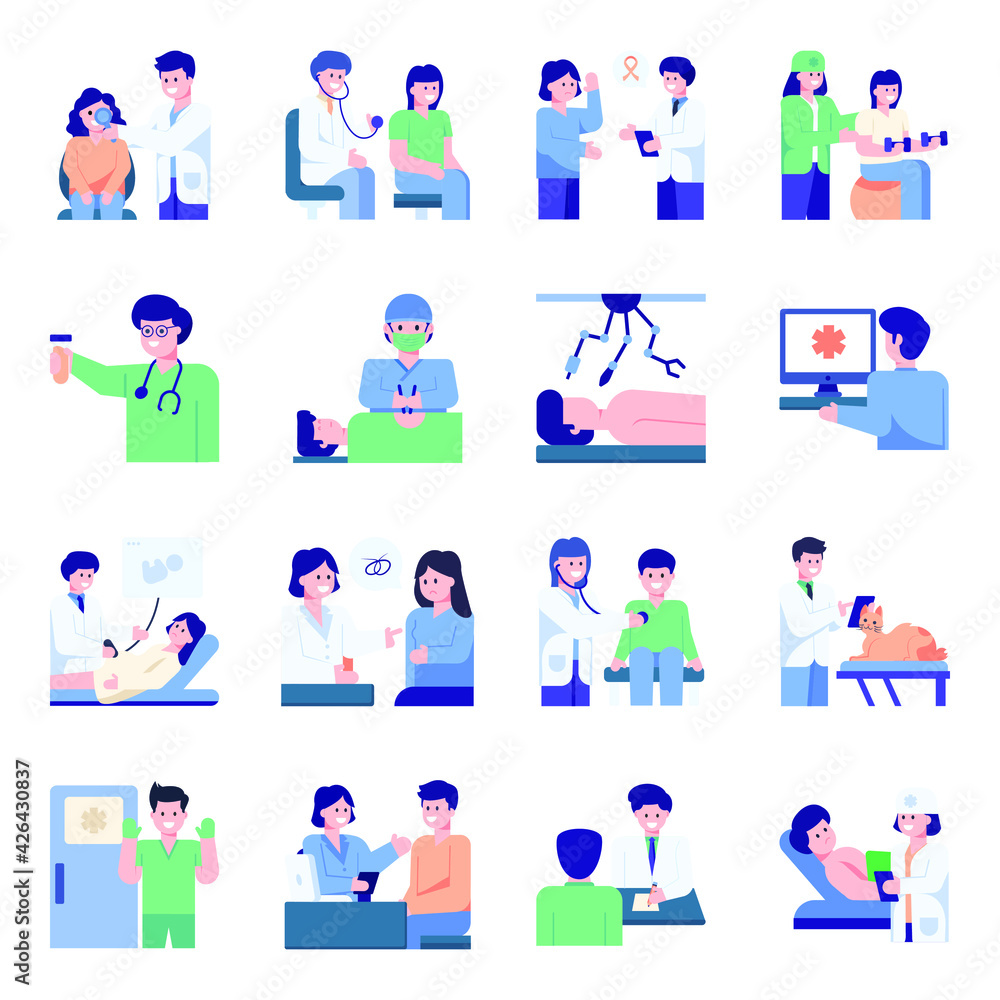 Medical and Healthcare Flat Concept Icons Pack
Medical and Healthcare Flat Concept Icons Pack