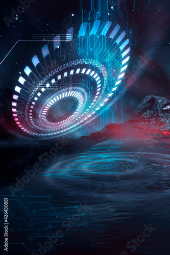 Futuristic fantasy night la...