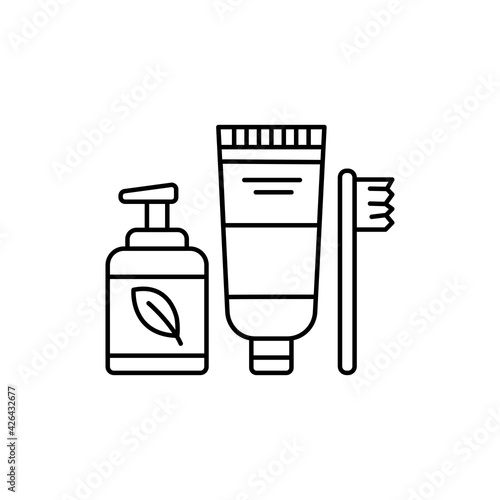 Eco hygiene products color line icon. Pictogram for web page, mobile app