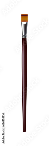 Brush for painting with paints. Vector illustration
