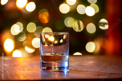 Wallpaper Mural Glasses of scotch whisky served in bar in Edinburgh, Scotland, UK and pasry lights on background Torontodigital.ca