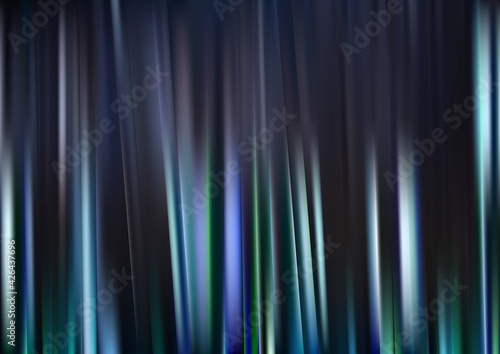 Blue and Green Abstract Shiny Vertical Stripes Background Vector Illustration