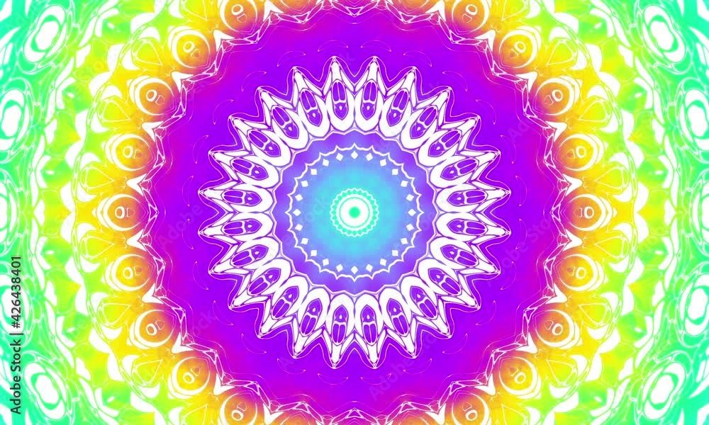 Abstract mandala loop background Abstract mandala loop background