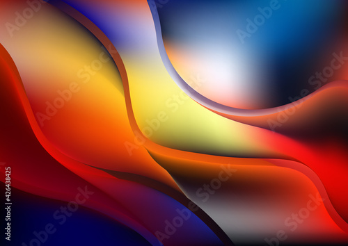Red Yellow and Blue Wave Background Graphic