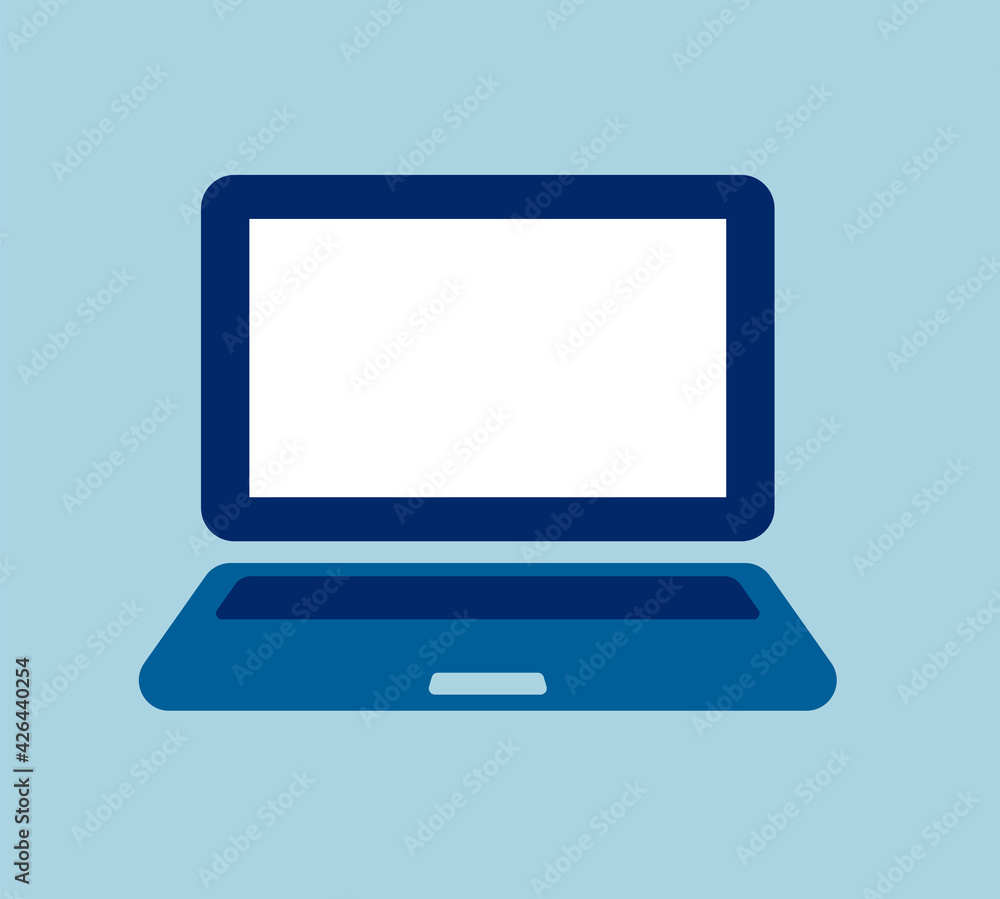 Laptop front view. new laptop design. unique laptop vector design. Vector Laptop flat illustration. computer with empty screen. Laptop front view. new laptop design. unique laptop vector design. Vector Laptop flat illustration. computer with empty screen.