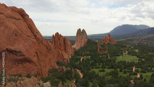 red landscape at colorado springs during the summer