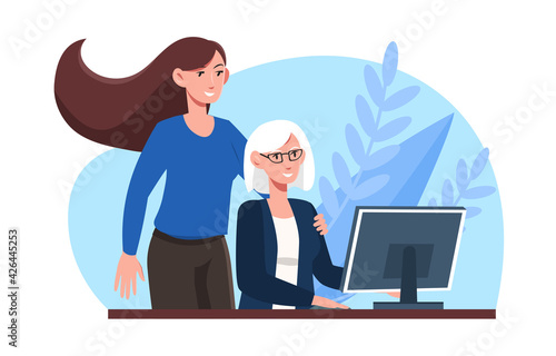 Office workers at workplace