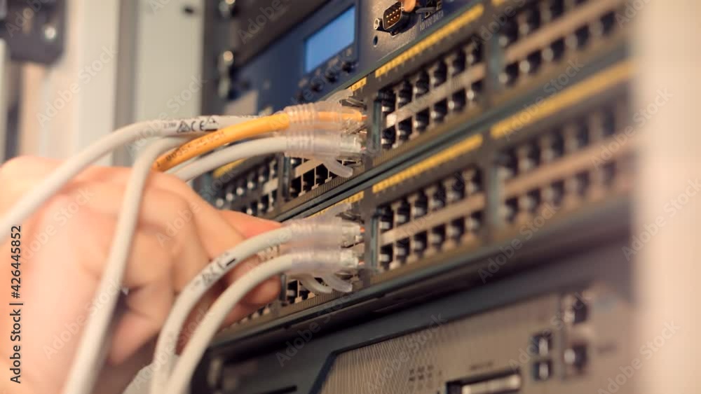 IT Engineer Patching Network Equipment In Server Engineer