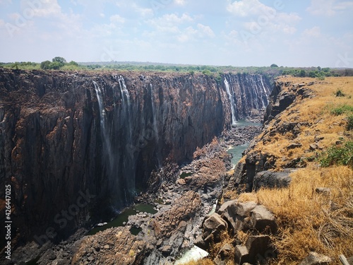 canyon near the victoria falls in sambia photo