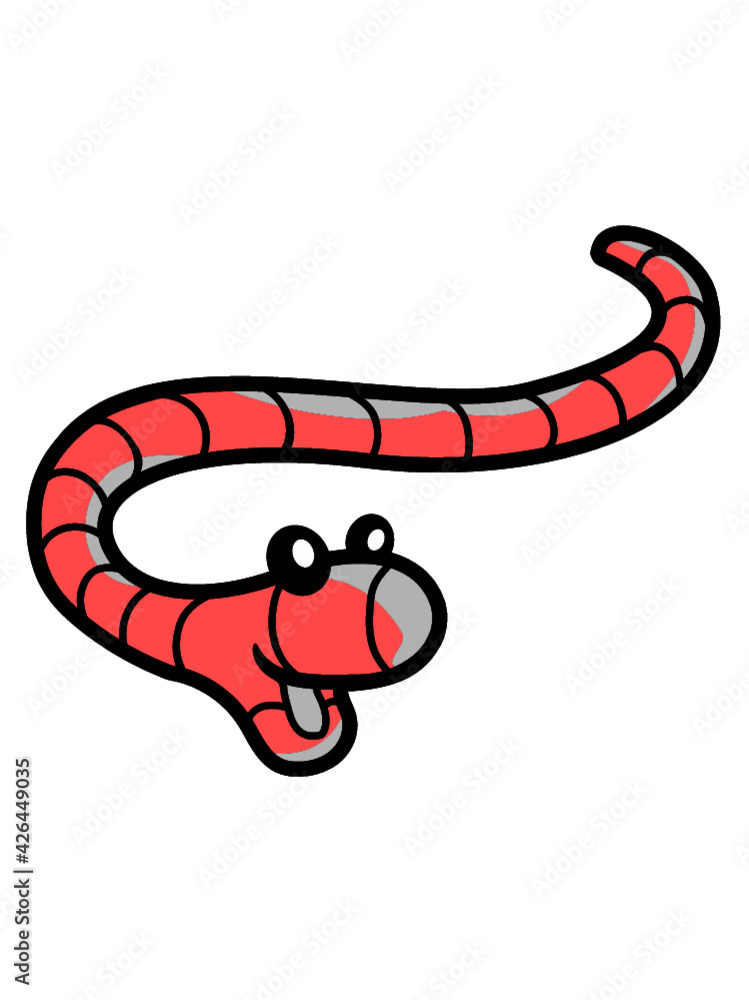 Obraz premium Fröhlicher kleiner Wurm