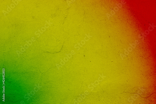 Wall texture in Rastafarian colors. Rastafarai background