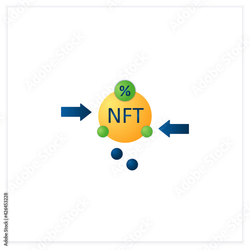 Transaction fees flat icon. Customers electronic payment commissions. Taxication. Fixed fee charged for transaction.3d vector illustration