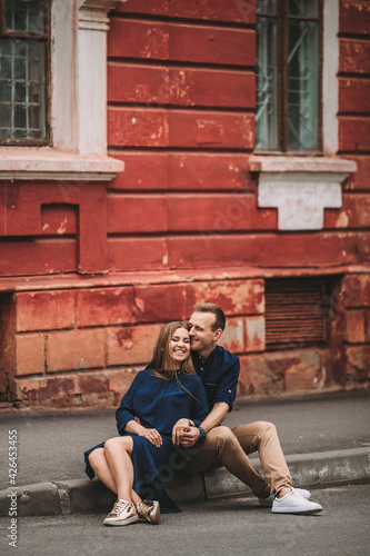 Portrait of emotional young couple hugging each other tightly, boyfriend and girlfriend, love you so much, strong affection in relationship © Дмитрий Ткачук