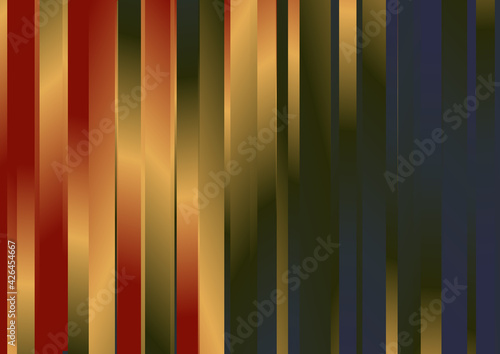 Parallel Vertical Stripes Red Blue and Gold Gradient Background Vector Eps