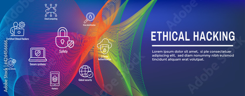 Certified Ethical Hacker - CEH - icon set & web header banner
