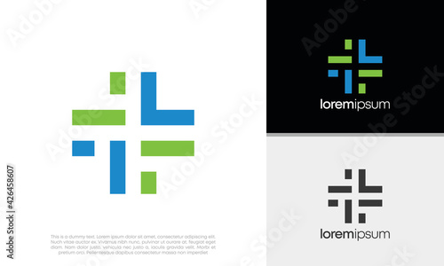 Abstract logotype for medical pharmacy. Logo design template. Medical health	