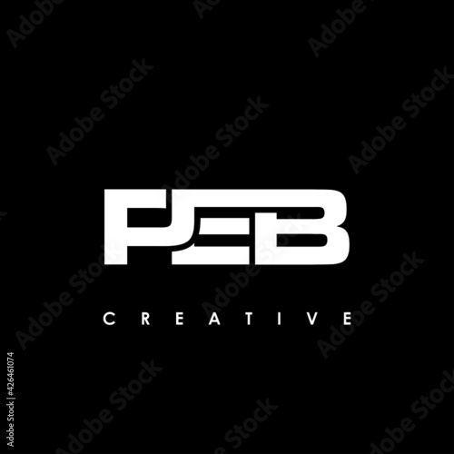 PEB Letter Initial Logo Design Template Vector Illustration