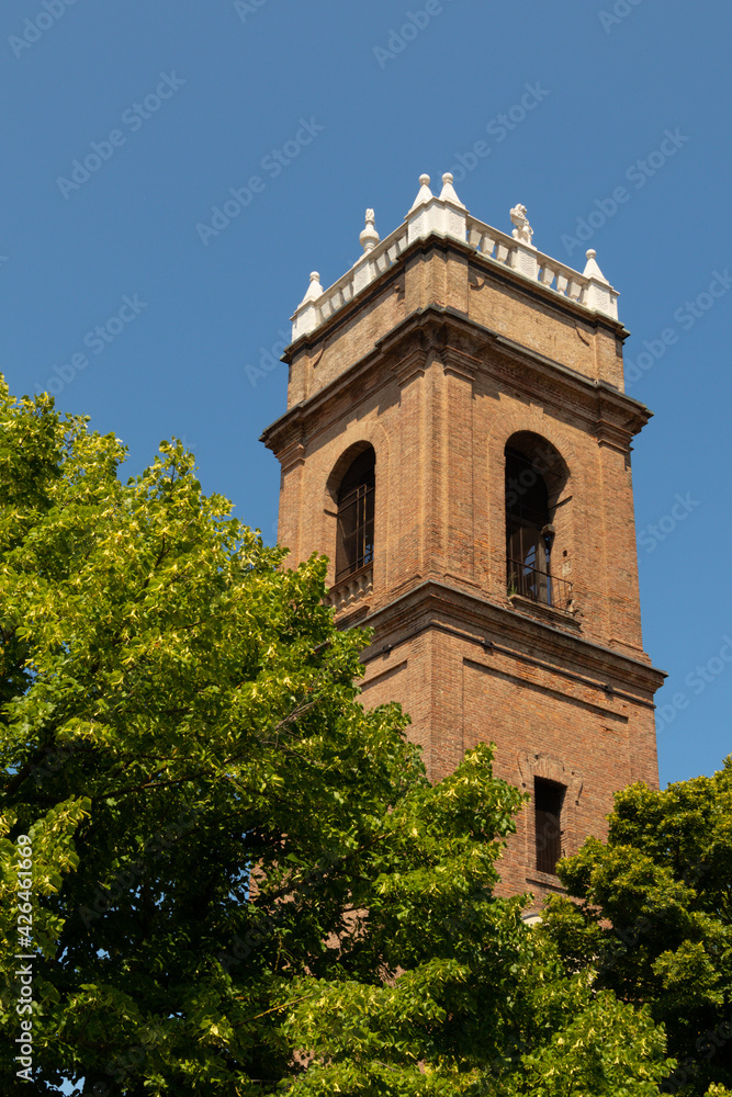 Old watchtower and bell tower, Guastalla, Italy