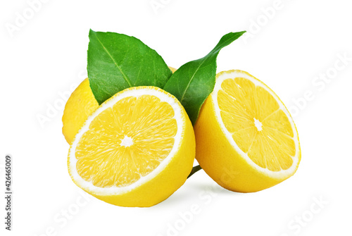 Fresh lemon fruit isolated on white background!