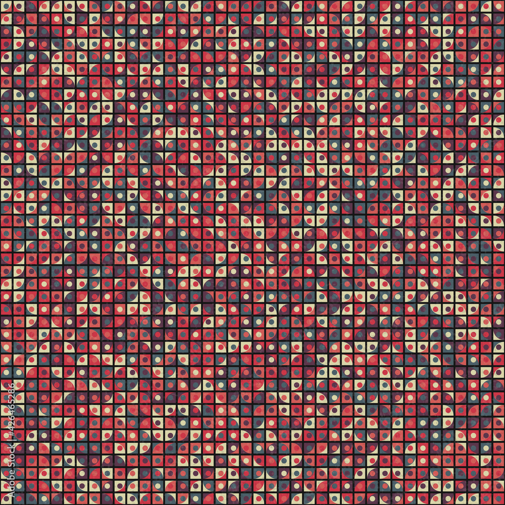 Fototapeta premium Abstract Geometric Pattern generative computational art illustration
