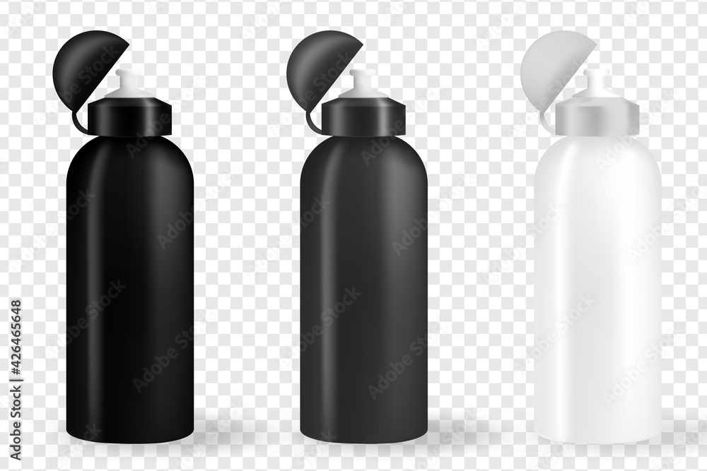 Fitness running blender Bike metal reusable drink flask. 3d realistic vector mockup. Illustration of container water for sport bike and fitness. Fitness running blender Bike metal reusable drink flask. 3d realistic vector mockup. Illustration of container water for sport bike and fitness.