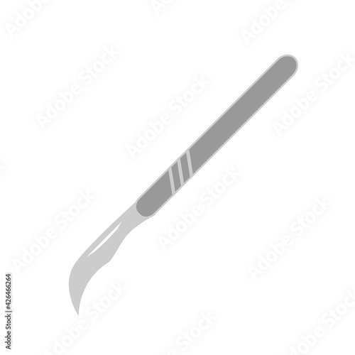 Medical scalpel icon. Hospital surgery knife sign illustration