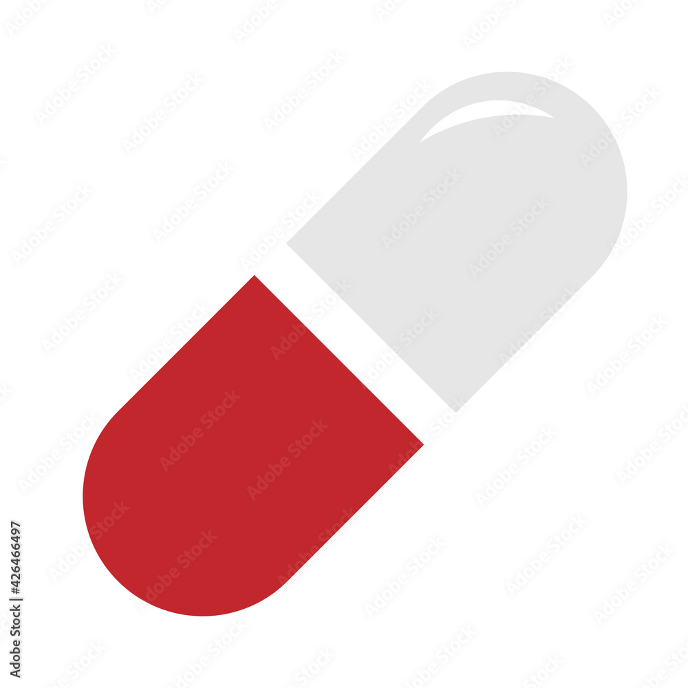 Pill icon in trendy flat style isolated. Pill icon page symbol for your web site design Pill icon in trendy flat style isolated. Pill icon page symbol for your web site design