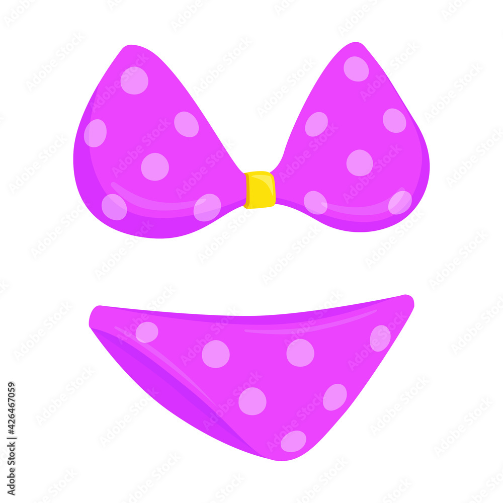 Bikini Emoji Icon Illustration. Beach Vacation Vector Symbol Emoticon  Design Doodle Vector. Stock Vector | Adobe Stock