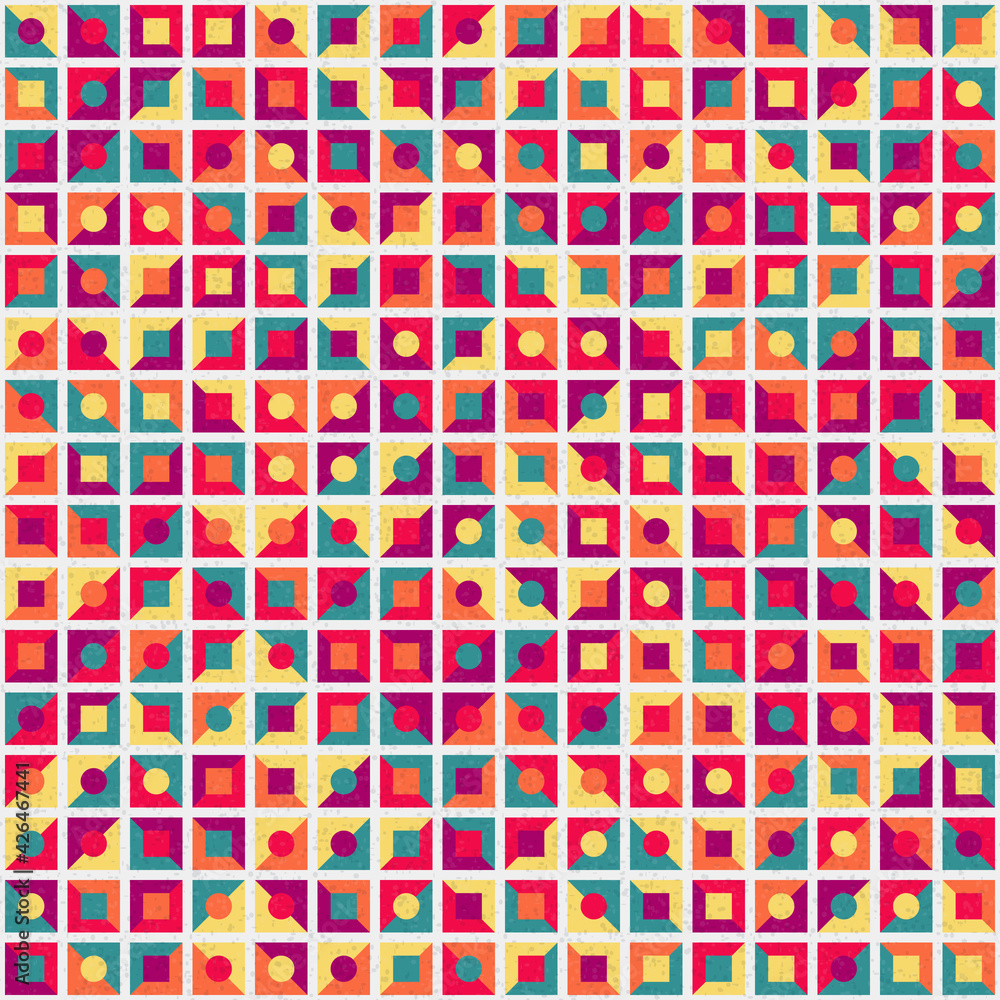 Fototapeta premium Abstract Geometric Pattern generative computational art illustration