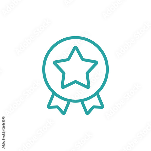 award and medal line icon
