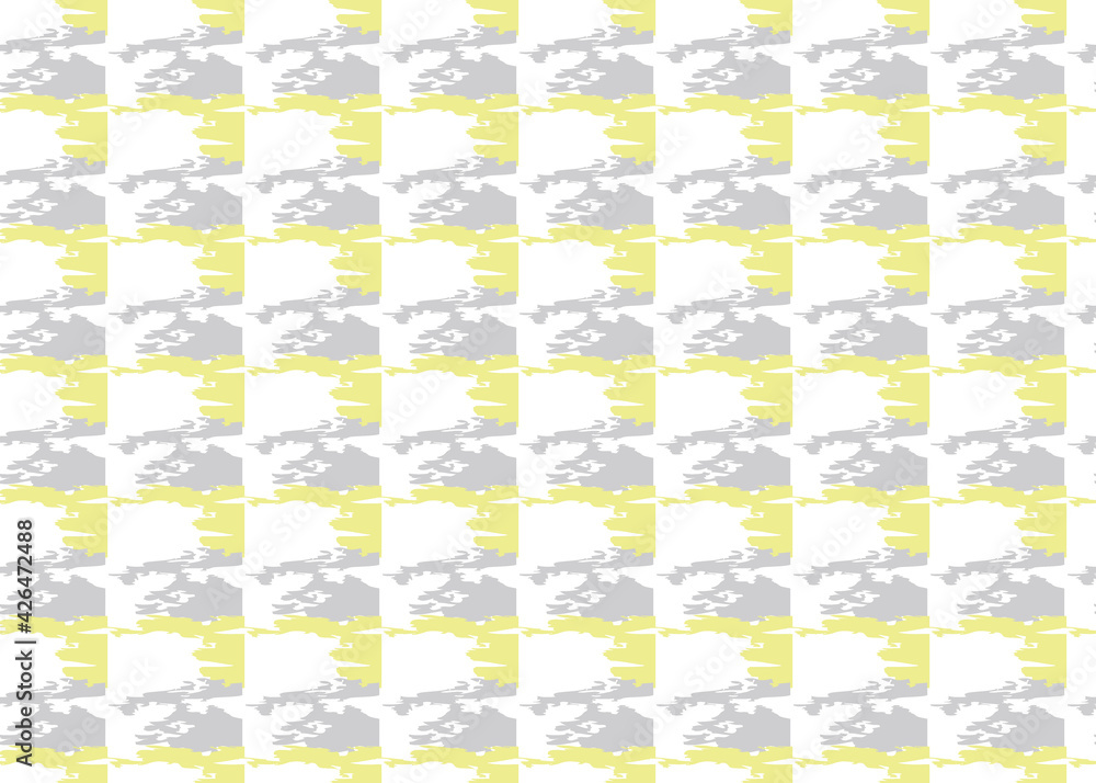 Vector texture background, seamless pattern. Hand drawn, grey, yellow, white colors.