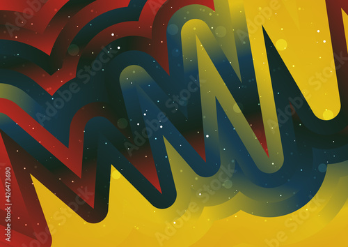 Red Yellow and Blue Gradient Background Vector Image