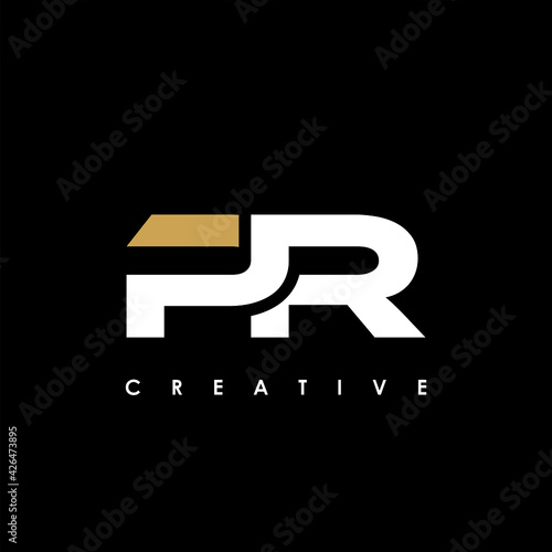 PR Letter Initial Logo Design Template Vector Illustration