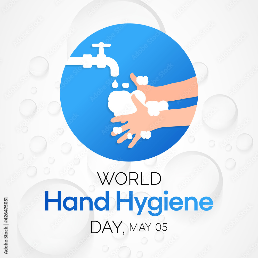 World Hand hygiene day is observed every year on May 5, the Day mobilizes people around the globe to increase adherence to hand cleanliness in health care facilities. Vector illustration. World Hand hygiene day is observed every year on May 5, the Day mobilizes people around the globe to increase adherence to hand cleanliness in health care facilities. Vector illustration.