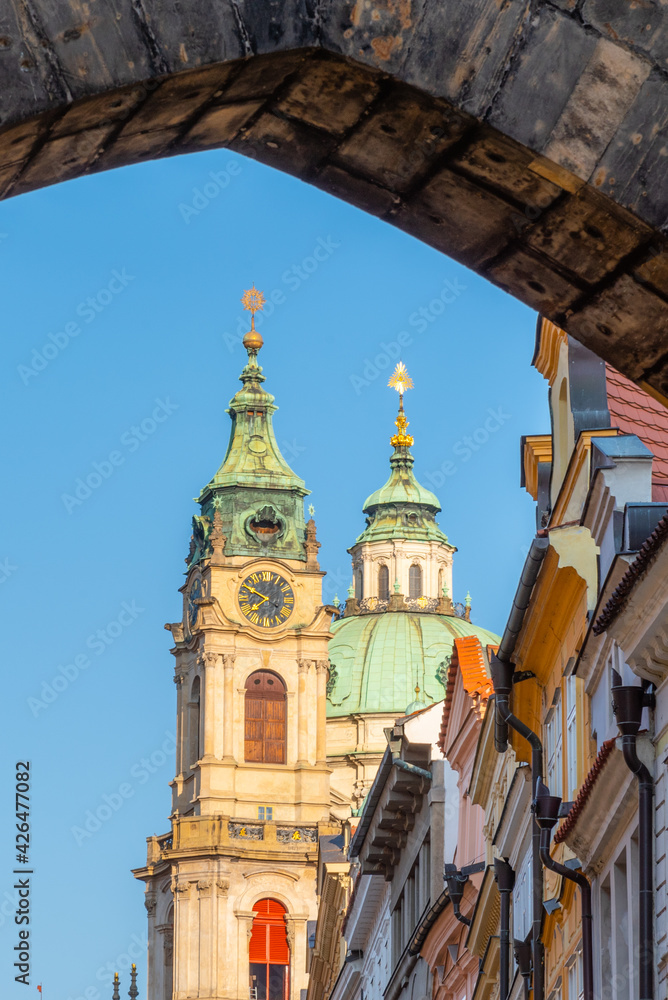 Fototapeta premium St Nicholas Bell Tower in Prague