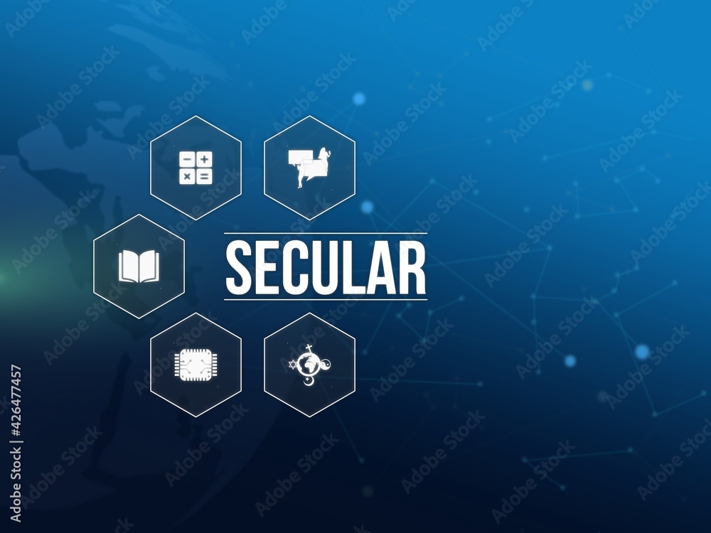 Naklejka premium Secular