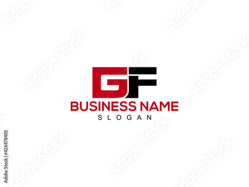 GF Letter Logo, gf logo image vector for business