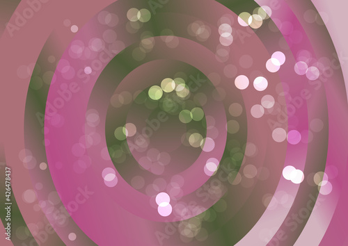 Pink and Green Concentric Circles Background Design